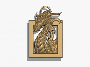 GRIFFIN DRAGON ANCIENT NECKLACES PENDANT Model do druku 3D