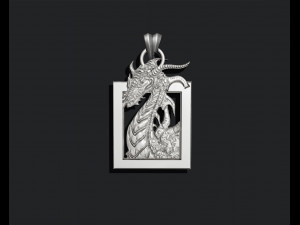 GRIFFIN DRAGON ANCIENT NECKLACES PENDANT Model do druku 3D