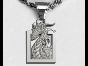 GRIFFIN DRAGON ANCIENT NECKLACES PENDANT Model do druku 3D