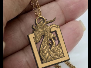 GRIFFIN DRAGON ANCIENT NECKLACES PENDANT Model do druku 3D