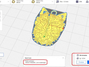 Wolf Pendant 3D Print Model