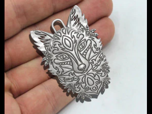 Wolf Pendant 3D Print Model