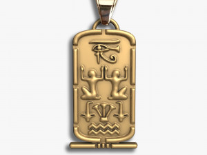 Ancient Egyption Cartouch Pendant Modelo de impresión 3D