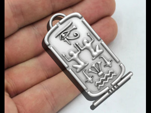 Ancient Egyption Cartouch Pendant Modelo de impresión 3D