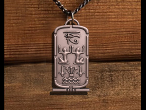 Ancient Egyption Cartouch Pendant Modelo de impresión 3D