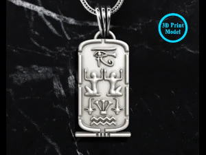 고대 이집트 카르투슈 펜던트 3D 프린트 모델