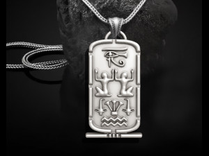 Ancient Egyption Cartouch Pendant Modelo de impresión 3D