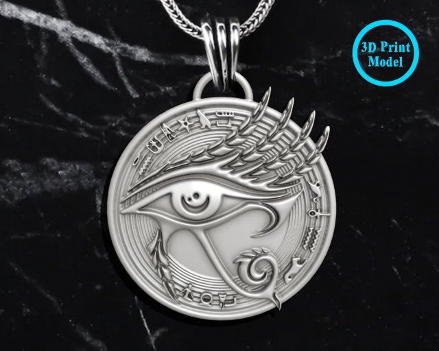 EYE HORUS PENDANT Model Cetak 3D .c4d .max .obj .3ds .fbx .stl .blend 