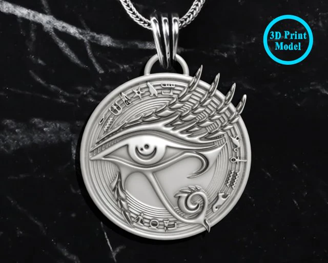 EYE HORUS PENDANT 3D Print Model .c4d .max .obj .3ds .fbx .stl .blend 