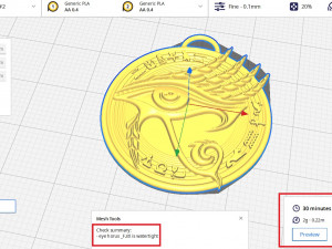 EYE HORUS PENDANT Model Cetak 3D