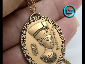 NEFERTITI QUEEN PENDANT 3D Print Model