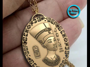 CIONDOLO REGINA NEFERTITI Modello di stampa 3D