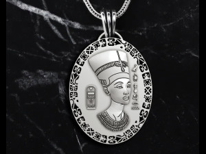 NEFERTITI QUEEN PENDANT 3D 프린트 모델