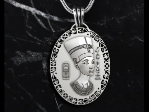 NEFERTITI QUEEN PENDANT 3D Print Model