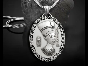 NEFERTITI QUEEN PENDANT 3D Print Model