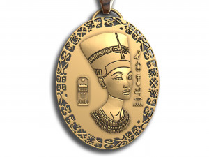 NEFERTITI QUEEN PENDANT 3D 프린트 모델