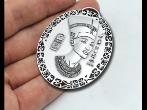 NEFERTITI QUEEN PENDANT 3D 프린트 모델
