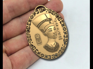 NEFERTITI QUEEN PENDANT 3D 프린트 모델
