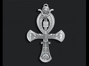 Ankh Cross Pendant 3D Print Model