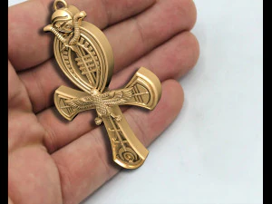 Ankh Cross Pendant 3D Print Model