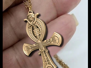 Ankh Cross Pendant 3D Print Model