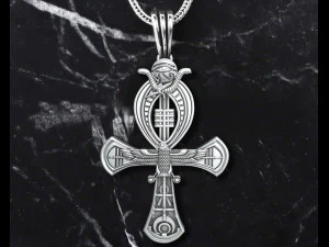 Ankh Cross Pendant 3D Print Model