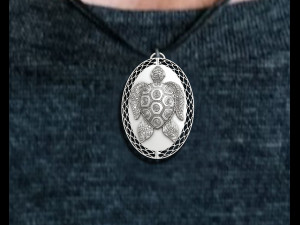 Turtle Pendant 3D Print Model
