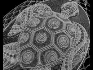 Turtle Pendant 3D Print Model