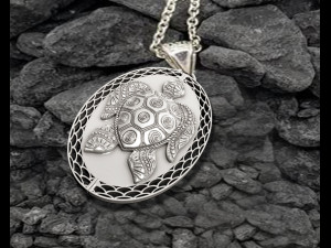 Turtle Pendant 3D Print Model