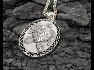 Turtle Pendant 3D Print Model