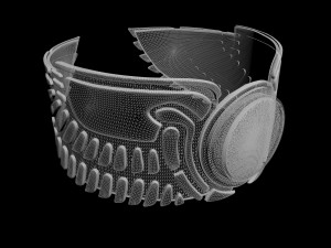 Wing Pharaonic bracelet with American Turquoise 3D 打印模型
