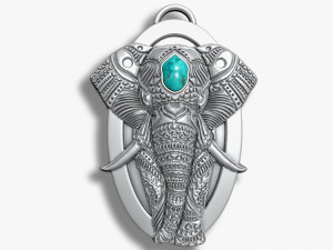 Elephant Pendant 3D Print Model