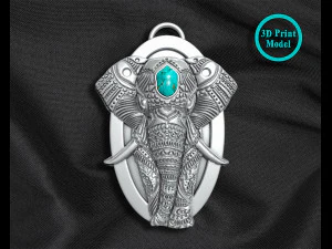 Elephant Pendant 3D Print Model