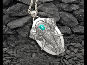 Elephant Pendant Modello di stampa 3D