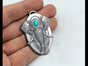 Elephant Pendant 3D Print Model