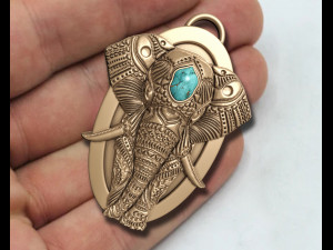 Elephant Pendant Modello di stampa 3D