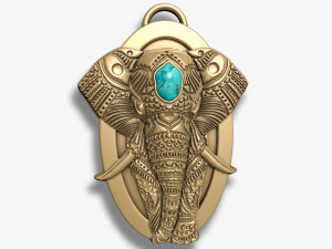 Elephant Pendant Modello di stampa 3D
