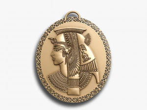 Ancient Cleopatra Queen Pendant 3D Print Model