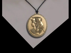 Ancient Cleopatra Queen Pendant 3D Print Model