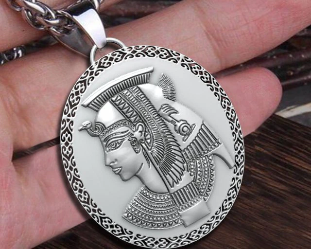 Ancient Cleopatra Queen Pendant 3D Print Model .c4d .max .obj .3ds .fbx .stl .blend