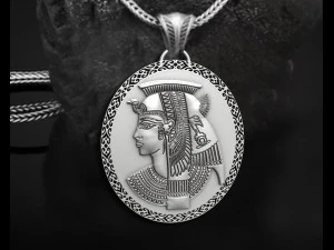 Ancient Cleopatra Queen Pendant 3D Print Model