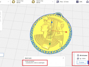 Ancient Cleopatra Queen Pendant 3D प्रिंट मॉडल