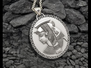 Ancient Cleopatra Queen Pendant 3D प्रिंट मॉडल