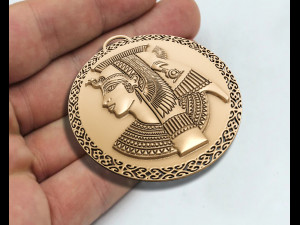 Ancient Cleopatra Queen Pendant 3D प्रिंट मॉडल