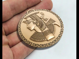 Ancient Cleopatra Queen Pendant 3D Print Model