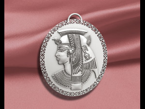 Ancient Cleopatra Queen Pendant 3D प्रिंट मॉडल