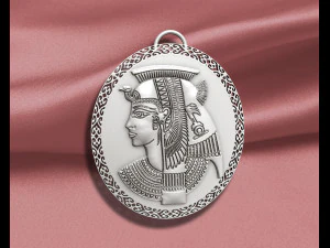 Ancient Cleopatra Queen Pendant 3D Print Model