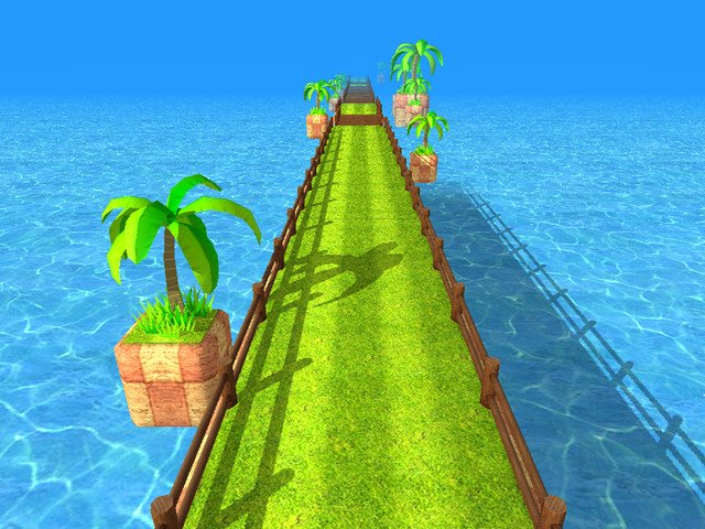 endless runner- racing game scene Model 3D .c4d .max .obj .3ds .fbx .stl .blend 
