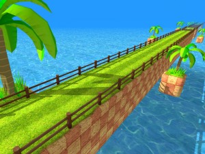 endless runner- racing game scene Model 3D