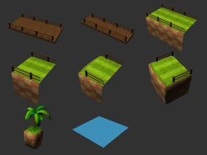 endless runner- racing game scene 3D Model